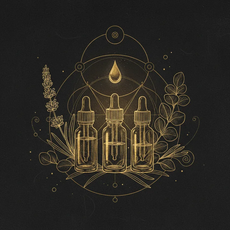 Ilustração desenhada à mão representando Aromaterapia